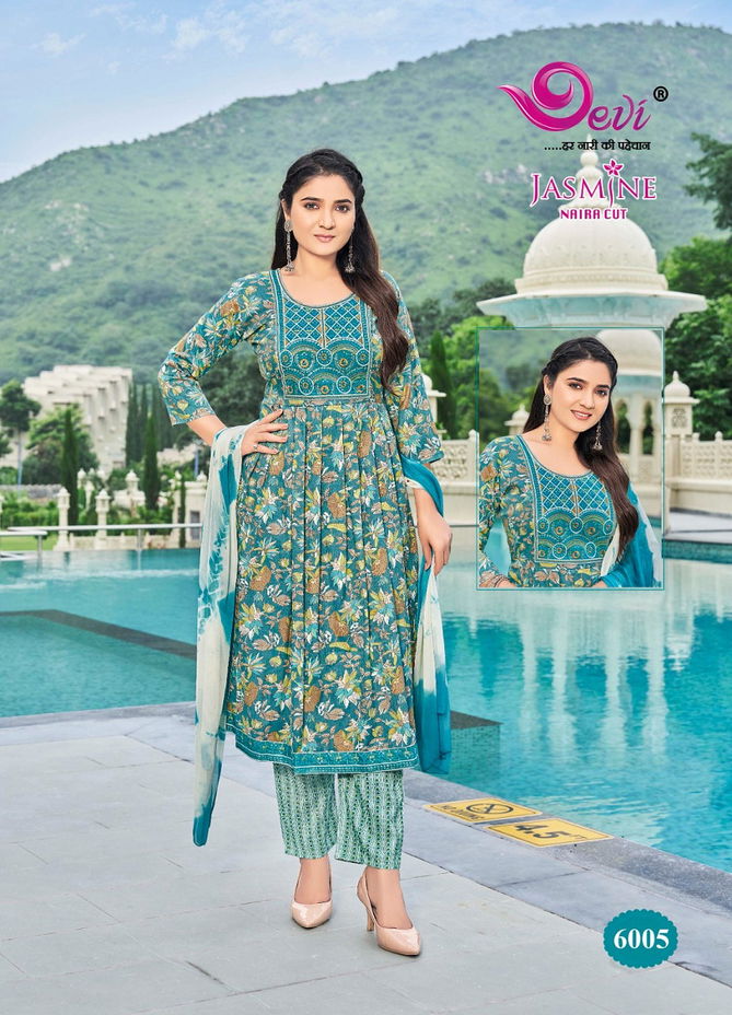 Jasmine Vol 6 By Devi Rayon Capsule Printed Kurti WIth Bottom Dupatta Wholesale Online
